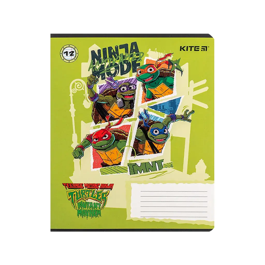 Зошит Kite Ninja Turtles, 12 аркушів, лінія (NT24-234) - фото 10
