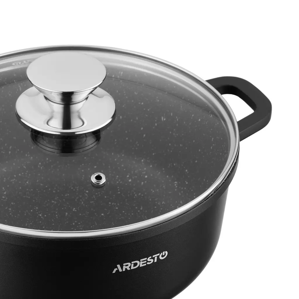 Каструля з кришкою Ardesto Gemini Lazio AR1932CA 3.2 л 22 см чорна - фото 5