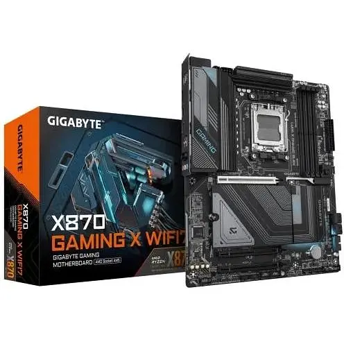 Материнська плата Gigabyte AM5 X870 Gaming X WIFI7, X870, 4xDDR5, Int.Video (CPU), 4xSATA3, 3xM.2, 1xPCI-E 5.0 x16, 2xPCI-E 3.0 x16, Realtek 7.1, Realtek 2.5GbE, WiFi 7, Bluetooth 5.4, 7xUSB3.2/8xUSB2.0, HDMI/2xType-C, ATX - фото 2