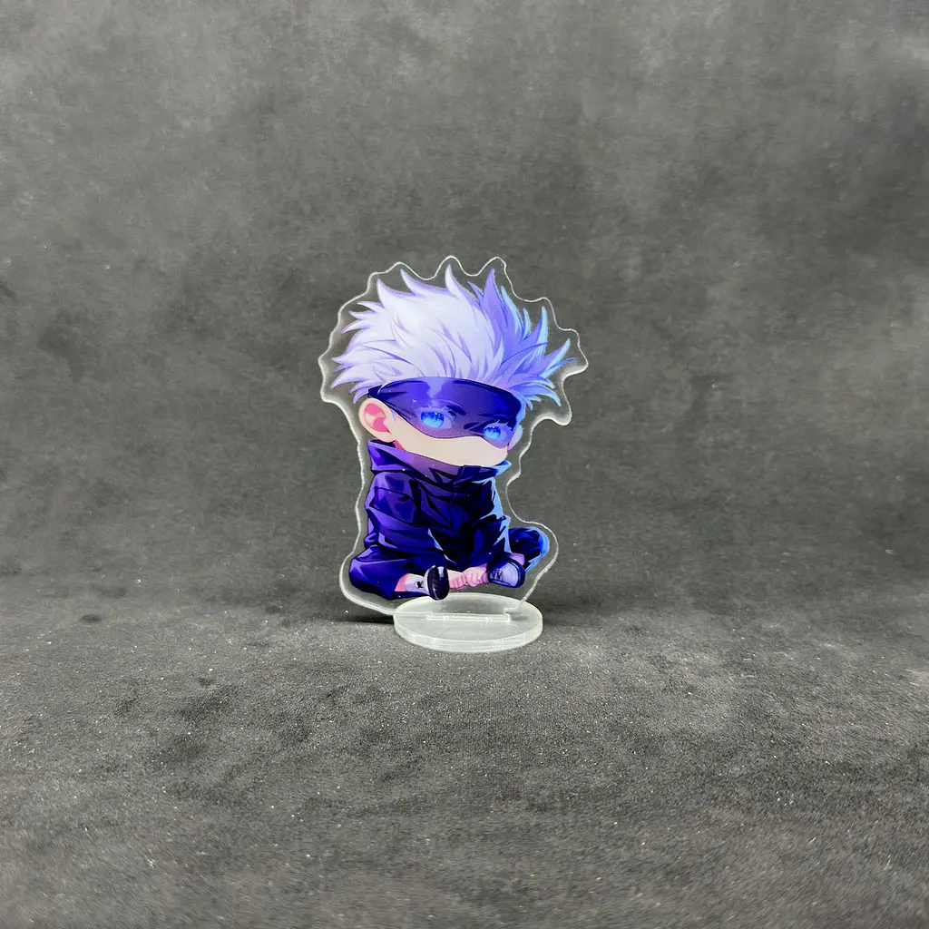 Акрилова колекційна фігурка Chibi Аниме: Магічна битва/Jujutsu Kaisen Сатору Годжо 10см - фото 2