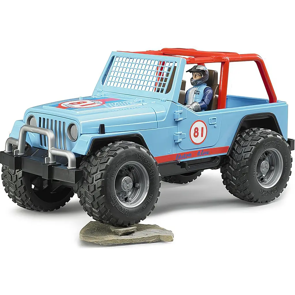 Іграшкова машинка Bruder Автомобіль Jeep Cross country Racer з фігуркою гонщика 1:16 (02541) - фото 3