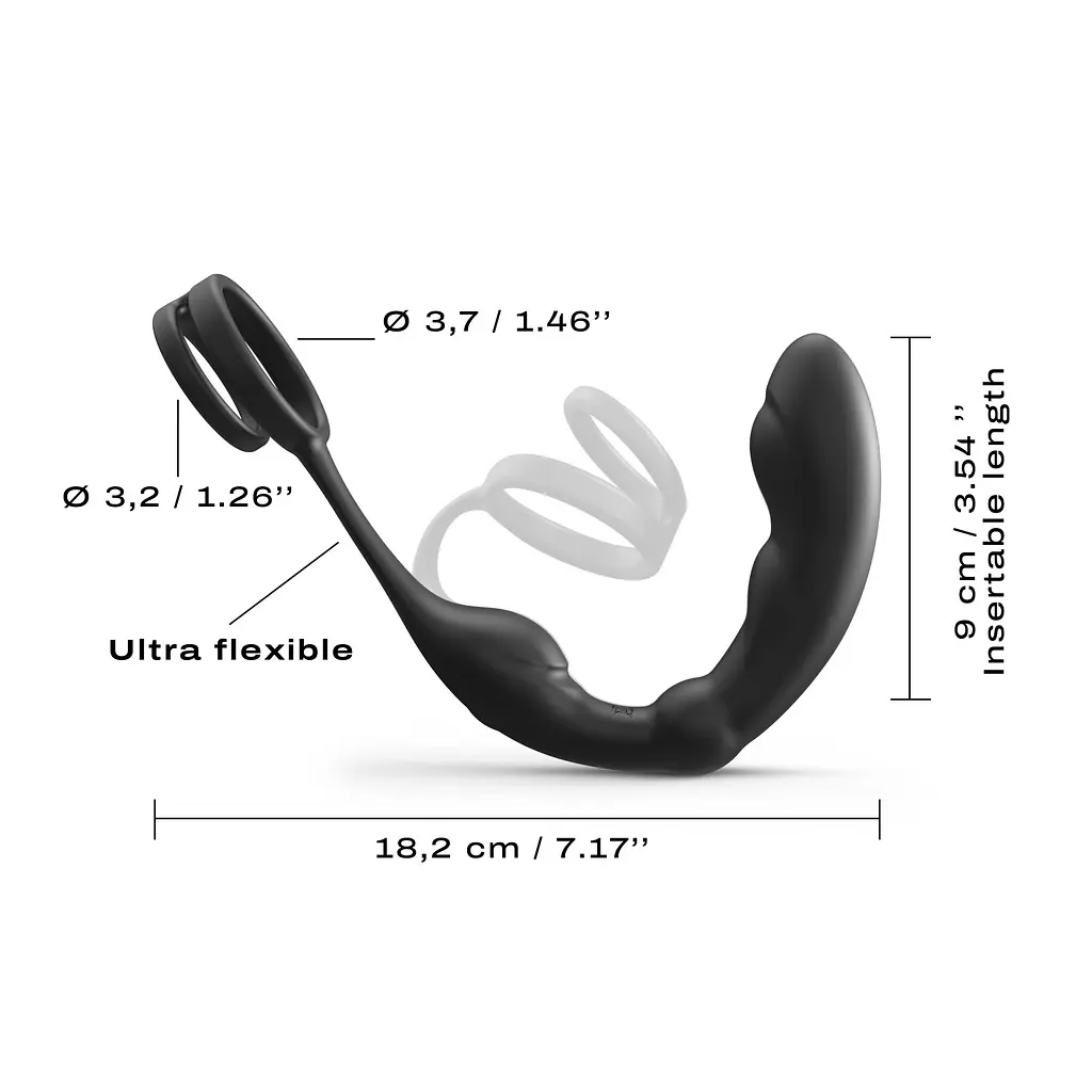 Массажер простаты Dorcel P-Ring с эрекционным кольцом и пультом ДУ - фото 5