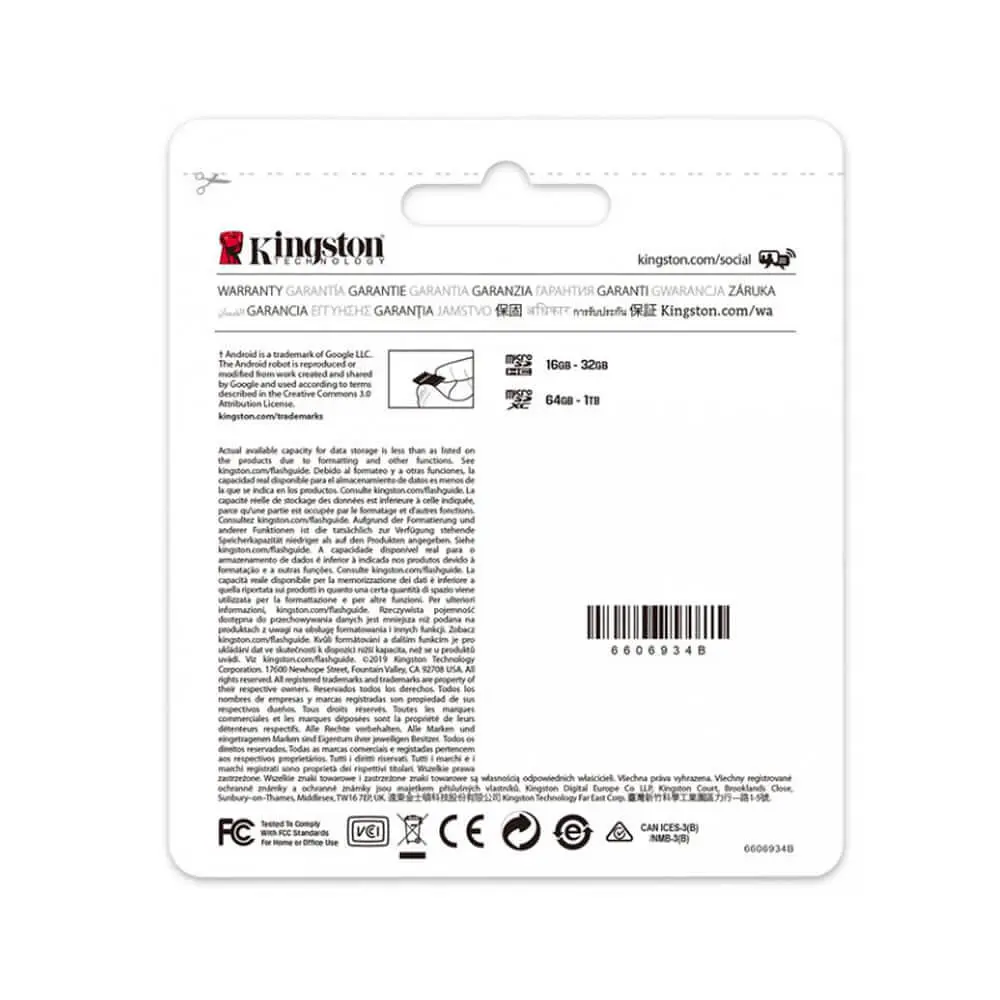 Карта пам'яті Kingston 128 GB microSDXC Class 10 UHS-I Canvas Select Plus + SD Adapter SDCS2/128GB - фото 2