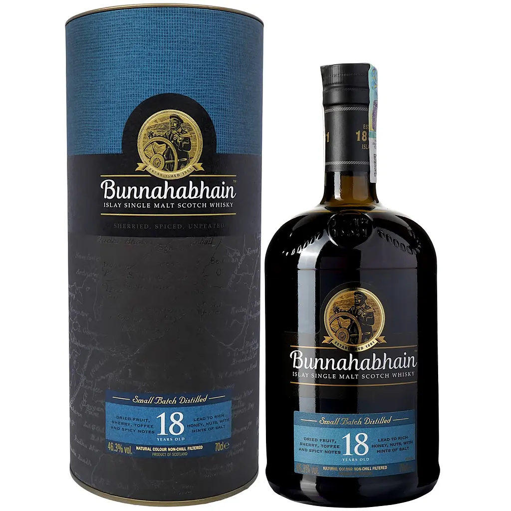 Віскі Bunnahabhain 18 yo Single Malt Scotch Whisky 46.3% 0.7 л
