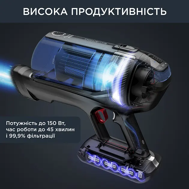 Пилосос акумуляторний Rowenta X-Force Flex 12.60 Auto Aqua RH98C0WO - фото 2