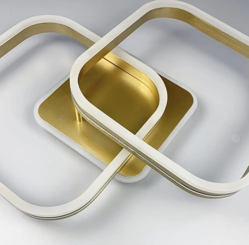 Потолочная LED люстра на 2 рожка квадратной формы с цветной RGB подсветкой на основе | Ст. A 55071/2 | Line F - фото 8