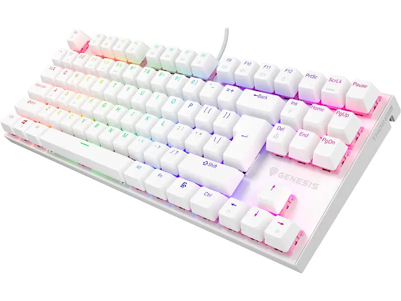 Клавіатура Genesis Thor 303 TKL RGB Outemu Peach Silent White (NKG-2063) - фото 2