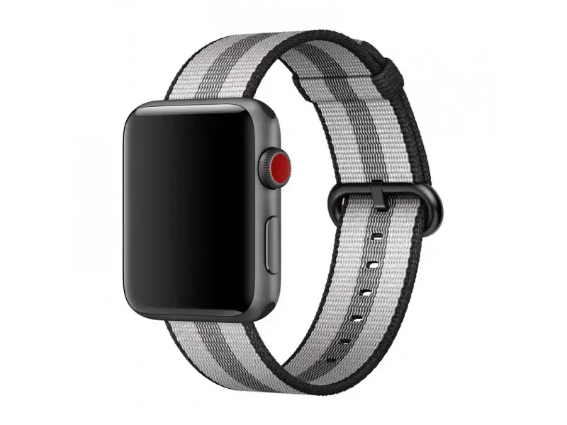Ремінець Apple Black Stripe Woven Nylon Band (MQVR2) для Watch 44/45/46/49 mm - фото 3