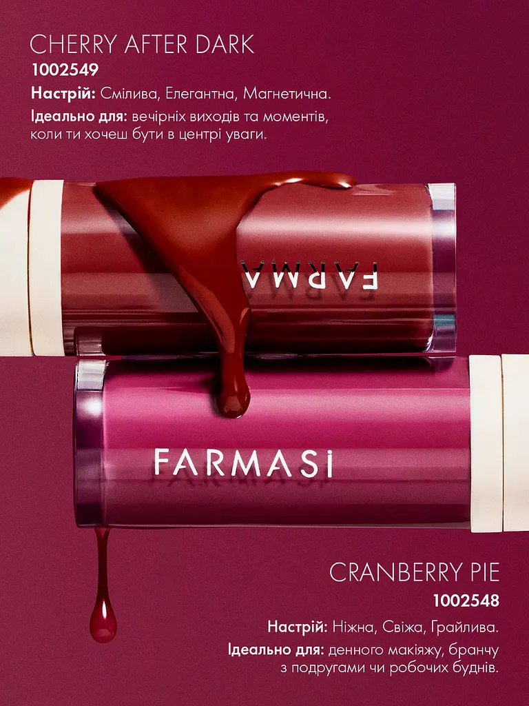 Блиск для губ Farmasi Royal Cherry Cranberry pie 8 мл - фото 4