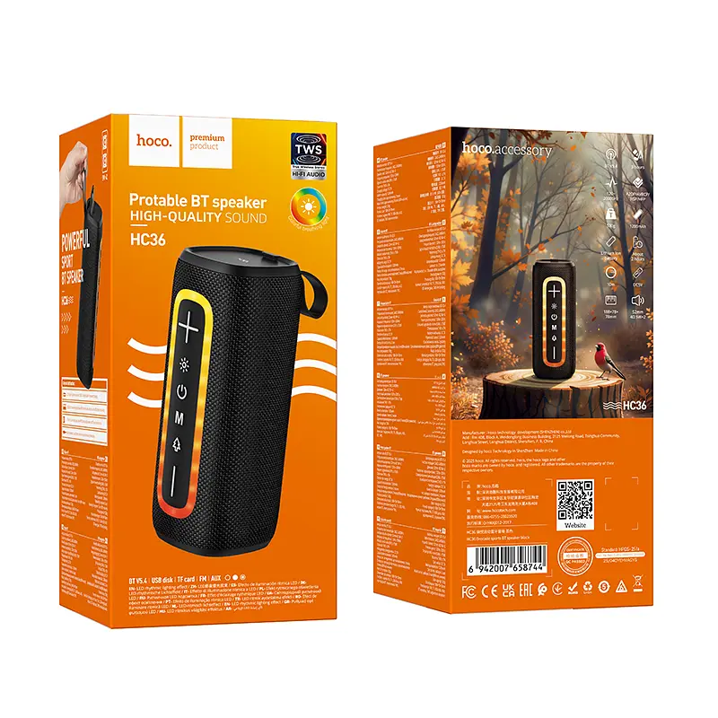 Портативна Bluetooth колонка Hoco HC36 Brocade sports BT speaker Black - фото 2