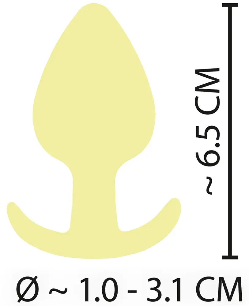 Анальна пробка Orion Cuties 6.5 см (жовтий) - фото 15