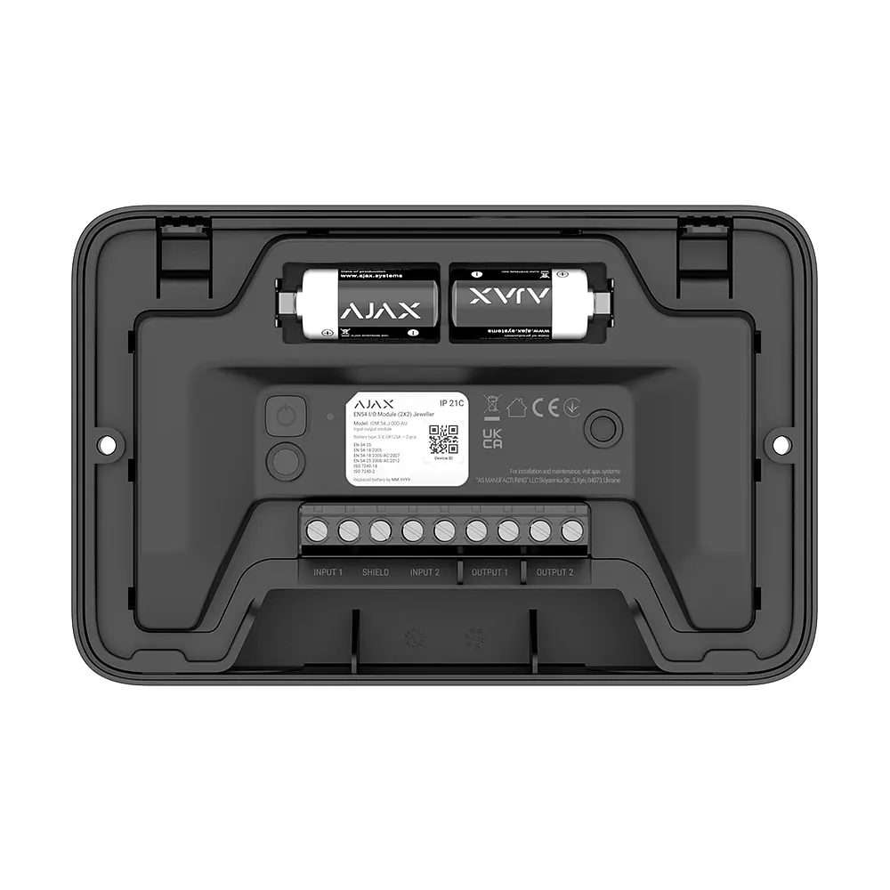 Бездротовий адресний модуль подвійного вводу/виводу Ajax EN54 I/O Module (2X2) Black для пожежної сигналізації (26-00662) - фото 6