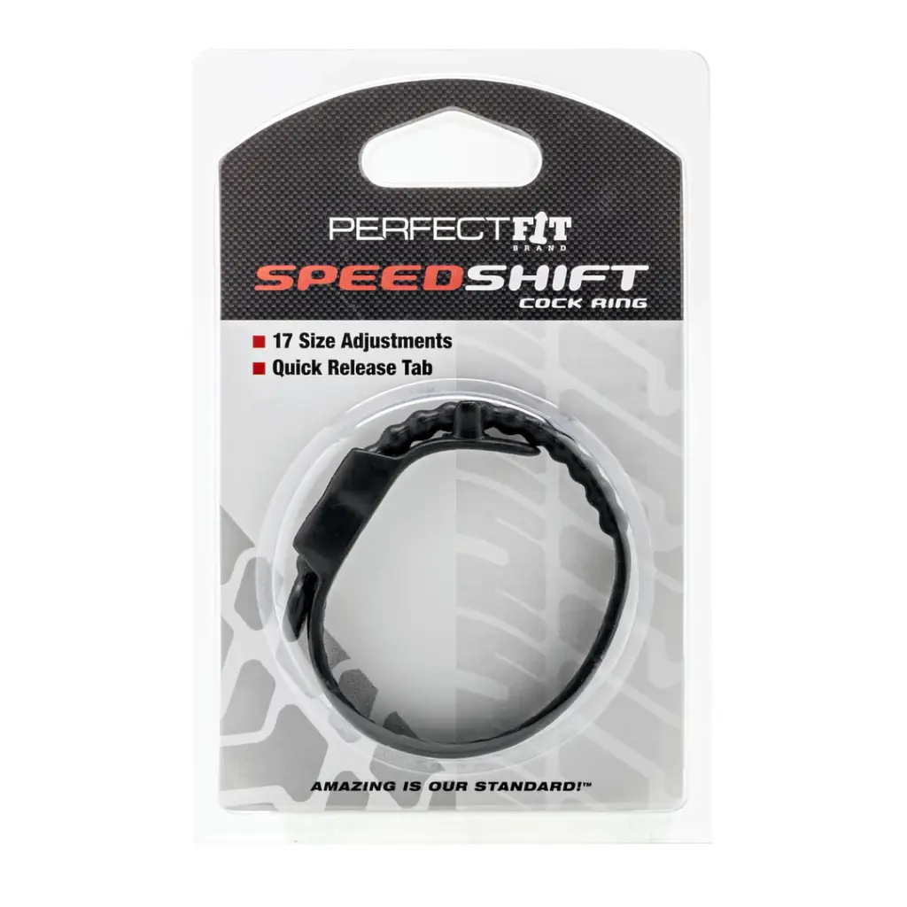 Ерекційне кільце Perfect Fit Speed Shift Black (чорний) - фото 6