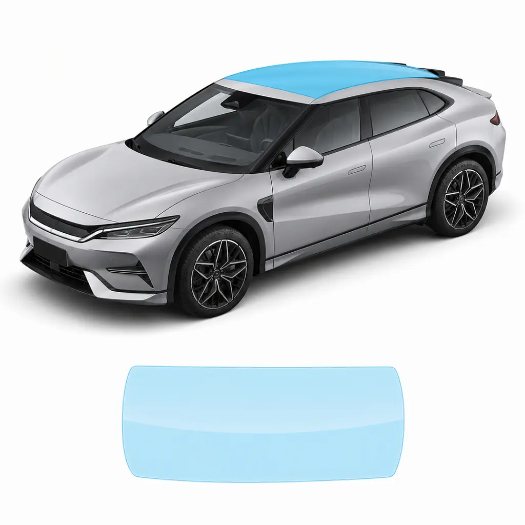 Антигравійна захисна бронеплівка за лекалами для BYD Song L I 2024- зона даху