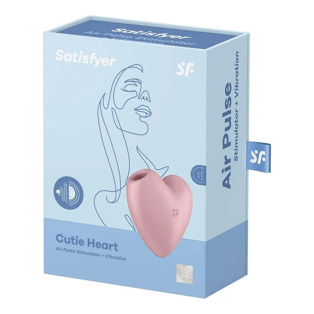 Вакуумный стимулятор клитора с вибрацией Satisfyer Cutie Heart розовый - фото 5