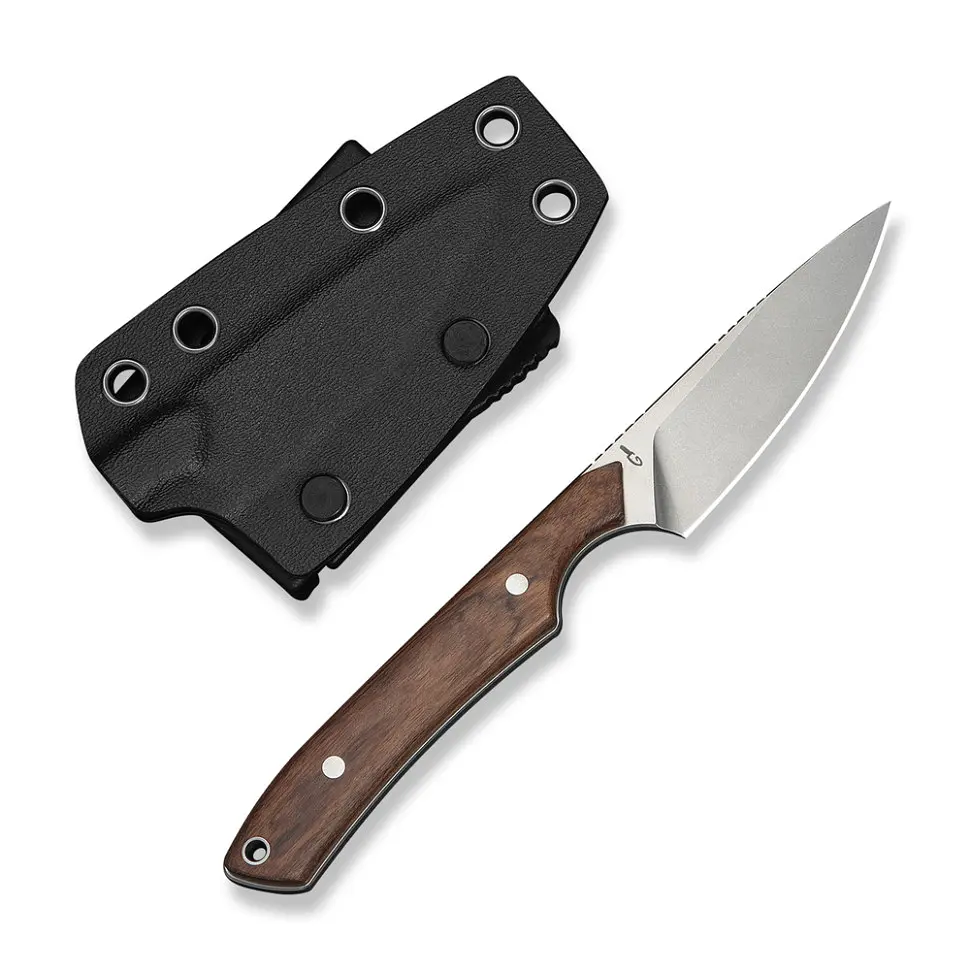 Ніж фіксований кишеньковий Civivi High Grass Field Knife (7,4 см) 14C28N / Wood дерево з чохлом - фото 5