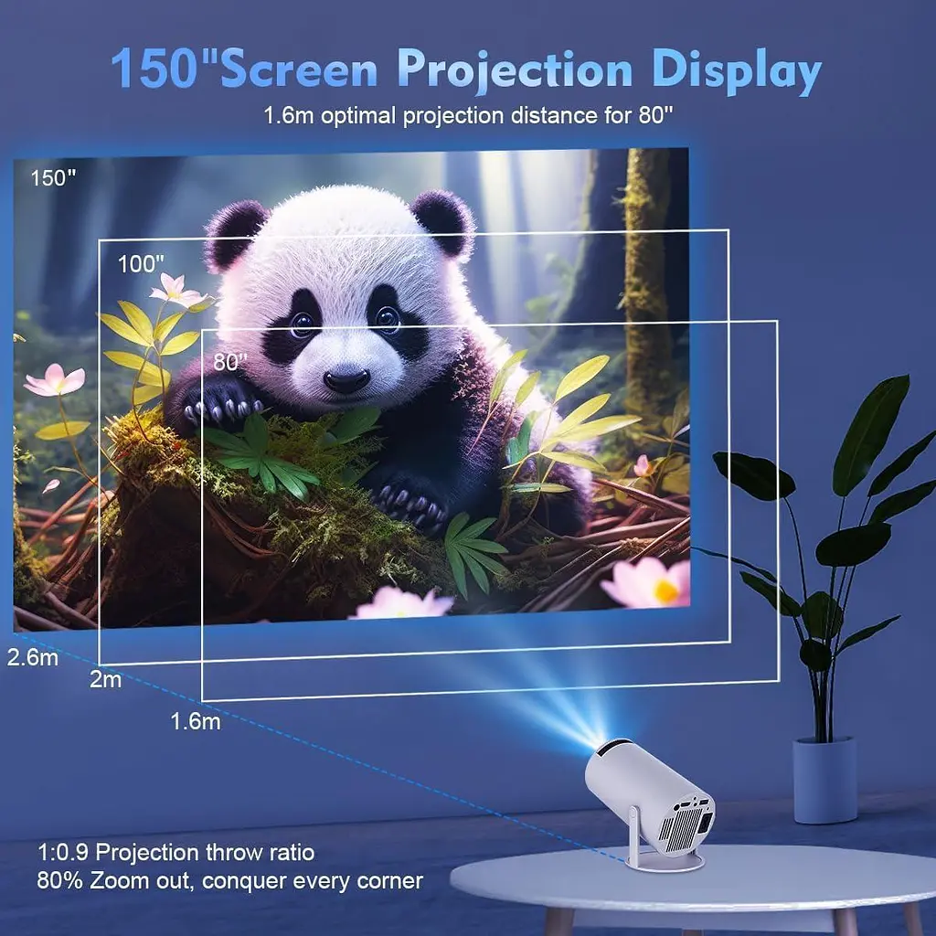 Смарт-проєктор HY300 PRO з Android TV 11.0, підтримкою 4K, WiFi 6 та Bluetooth 5.0 - фото 3