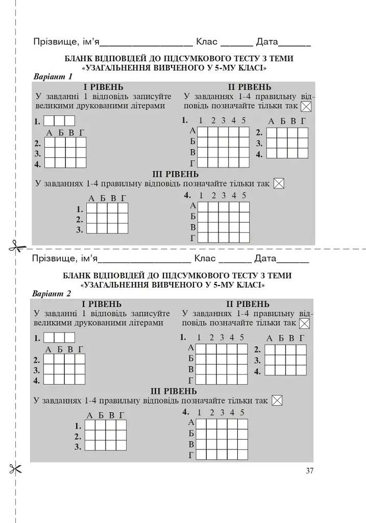 Українська мова. Тематичний тестовий зошит. 5 клас - фото 6