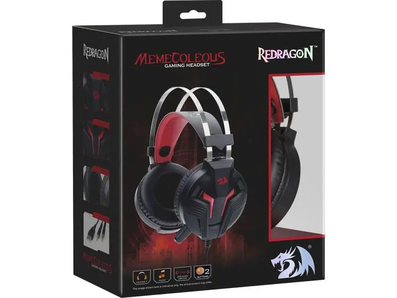 Гарнитура REDRAGON Memecoleous Black-Red Vibration (75096) - фото 2