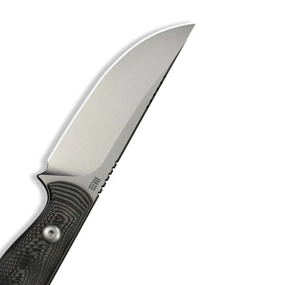 Ніж фіксований туристичний Weknife Notchline, (8.7 см) CPM S35VN /Carbon Fiber чорний з чохлом - фото 7