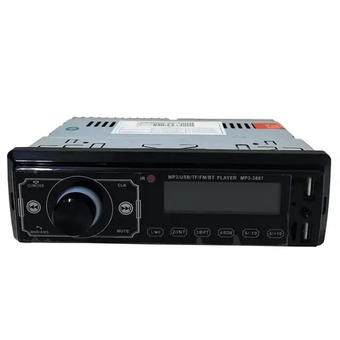 Автомагнітола, магнітола з пультом та сенсорним дисплеєм 3887 ISO+FM+USB+SD+AUX+Bluetooth 4x50W 1Din - фото 2