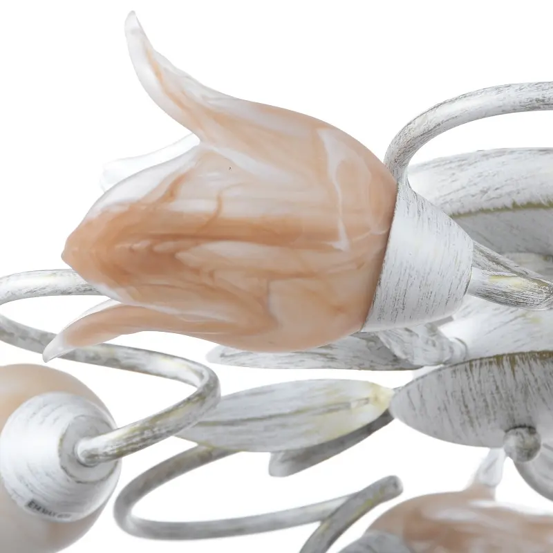 Люстра потолочная Brille флористика E14 60W WH (BKL-169S/5) - фото 4