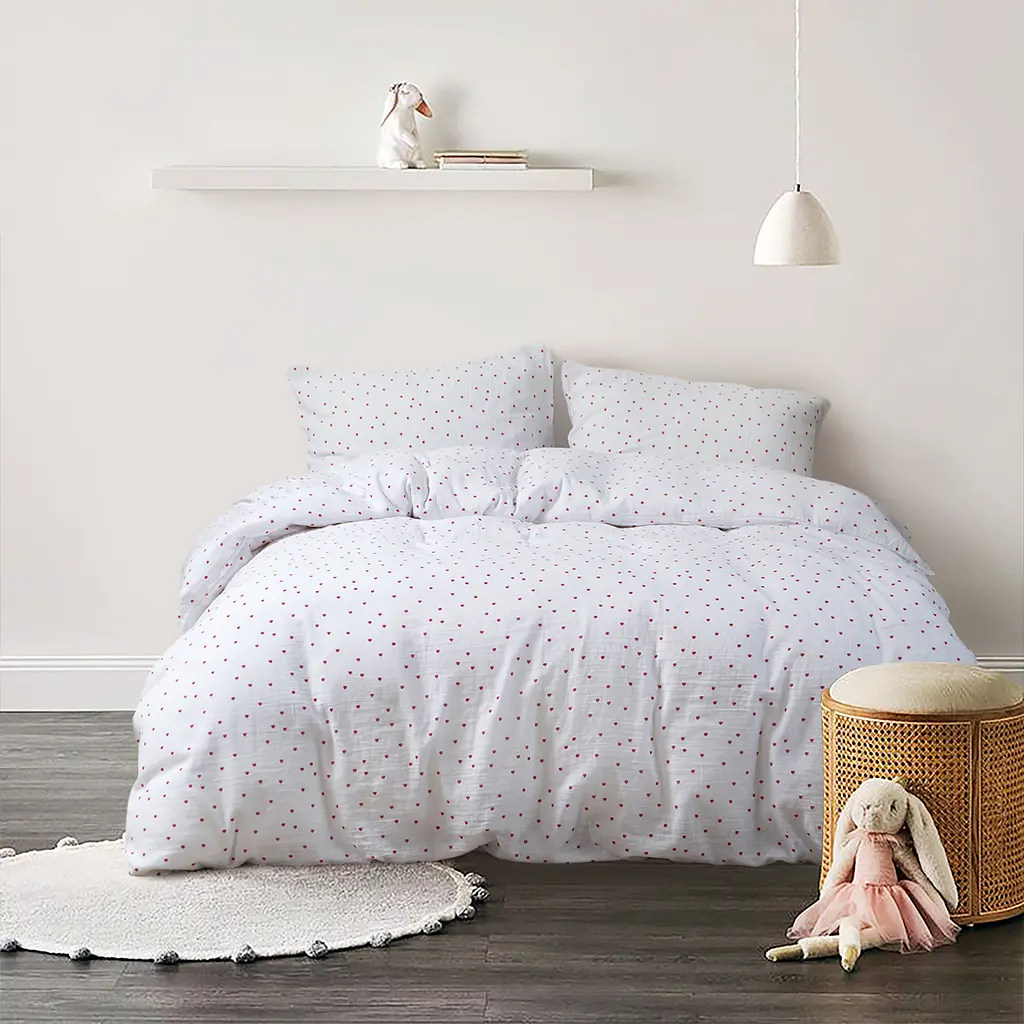 Постельное белье muslin Lotus Home - Molly Heart полуторный - фото 3