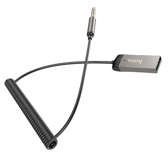 Ресивер Bluetooth HOCO E78 Benefit car AUX BT receiver с кабелем 1.2m, BT5.3, 3.5mm - фото 3