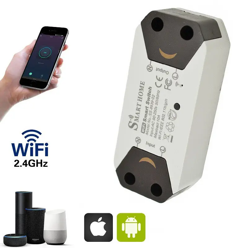 Wi-Fi реле для розумного будинку Smart Home 10А ∙ Розумний вай фай смарт вимикач з керуванням через додаток iOS / Android - фото 4