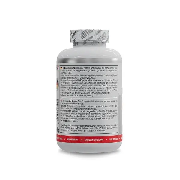 Магній бісгліцинат MST Nutrition Magnesium Bisglycinate, 240 капсул для нервової системи - фото 3