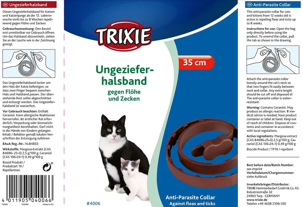 Біо-нашийник Trixie Flea & Tick Collar від бліх та кліщів для собак 60 см - фото 3