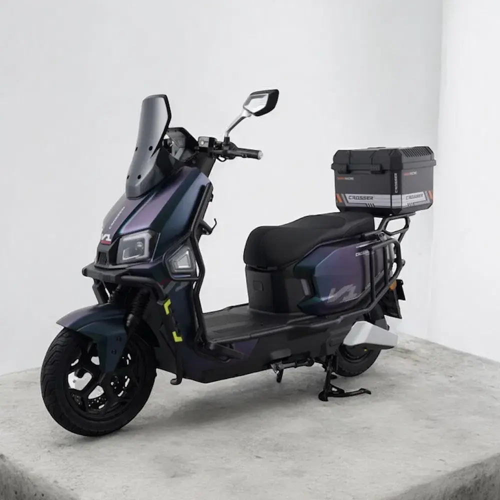 Электроскутер Двухместный Crosser V1 (2000W, 72V/23Ah) +Кофр-багажник Хамелеон - фото 3