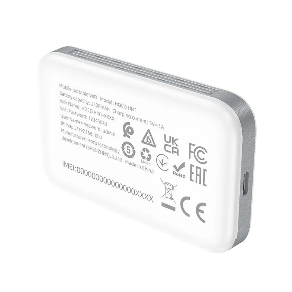 Портативний модем Wi-Fi Hoco HI41 білий - фото 6