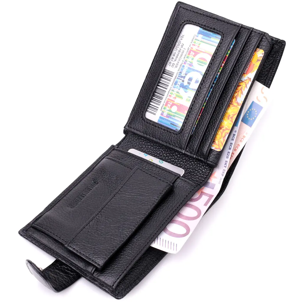 Чоловічий шкіряний гаманець ST Leather 12,5х10х2 см acs0028296 - фото 4