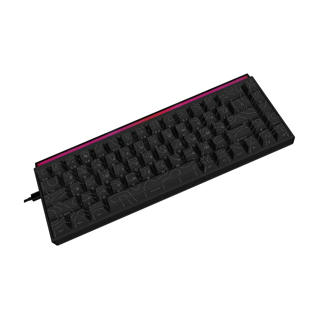 Клавіатура Ajazz NK68 Red Switch USB UA Black (NK68-R-S-B) - фото 6