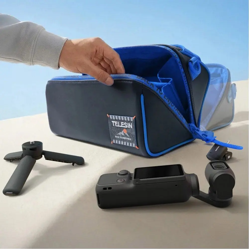 Сумка Telesin DisAdv Multi-functional Storage Bag для DJI Osmo Pocket 4/3 Black/Blue (S6-PRC-23-TDJ) [170346] - фото 7