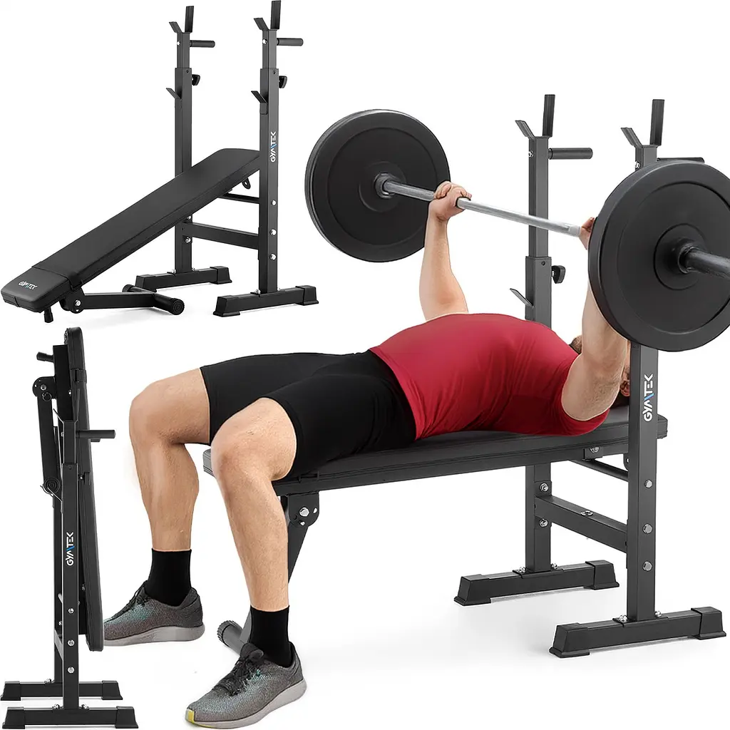 Лавка зі стійками для тренувань зі штангою Gymtek XL700 складана - фото 18