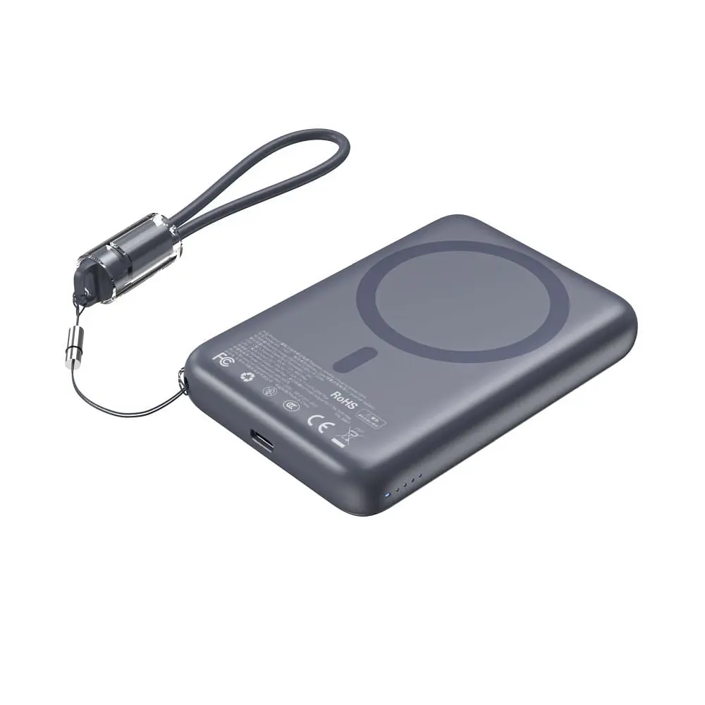 Повербанк 10000mAh Choetech B862 Grey 22.5W QC3.0 PD3.0 бездротова магнітна зарядка MagSafe (43-00168) - фото 11