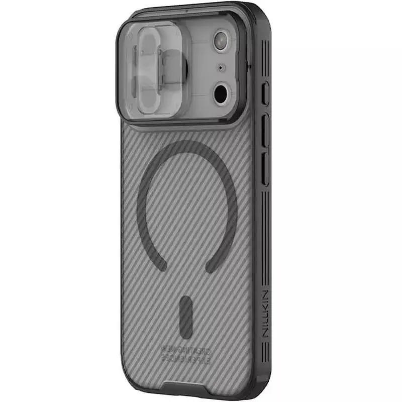 Карбонова накладка Nillkin CamShield Pro Magnetic для Apple iPhone 17 Pro Max (6.9) Transparent black - фото 3