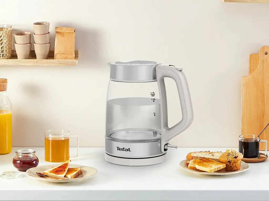 Електрочайник Tefal Glass Kettle 1.7 л скло з підсвіткою сріблясто-сірий - фото 10