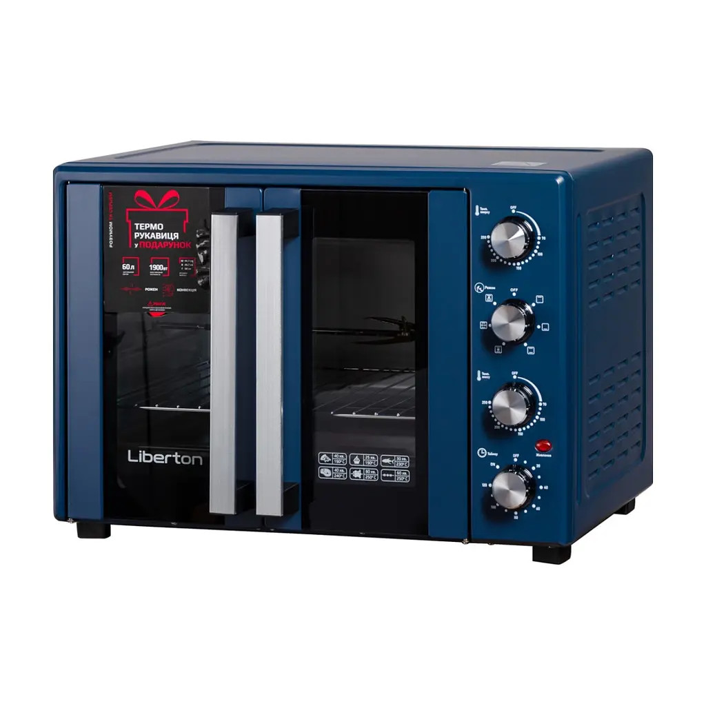 Електропіч Liberton LEO-600 Dark Blue - фото 3