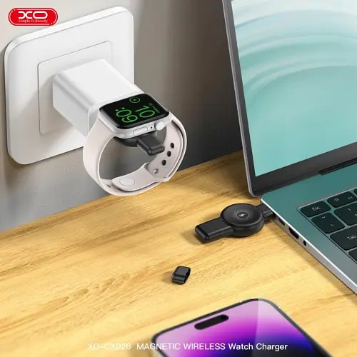 Сітчасте зарядне пристрій XO CX026 Apple/Samsung USB-A/, Type-c Watch Wireless Charger Білий - фото 4