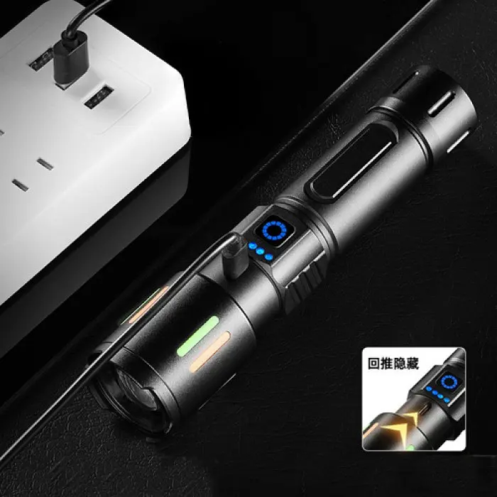 Ліхтар ручний Coba CB-611-TG акумуляторний із зумом 1x26650/3xAAA ЗУ Type-C zoom FLUORESCENCE - фото 5