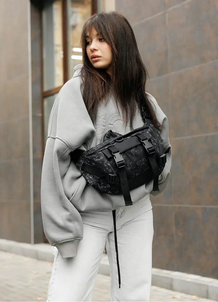 Жіночий рюкзак Sambag RollTop DOUBLE чорний 41 х 27 х 18 см (24330702) - фото 7