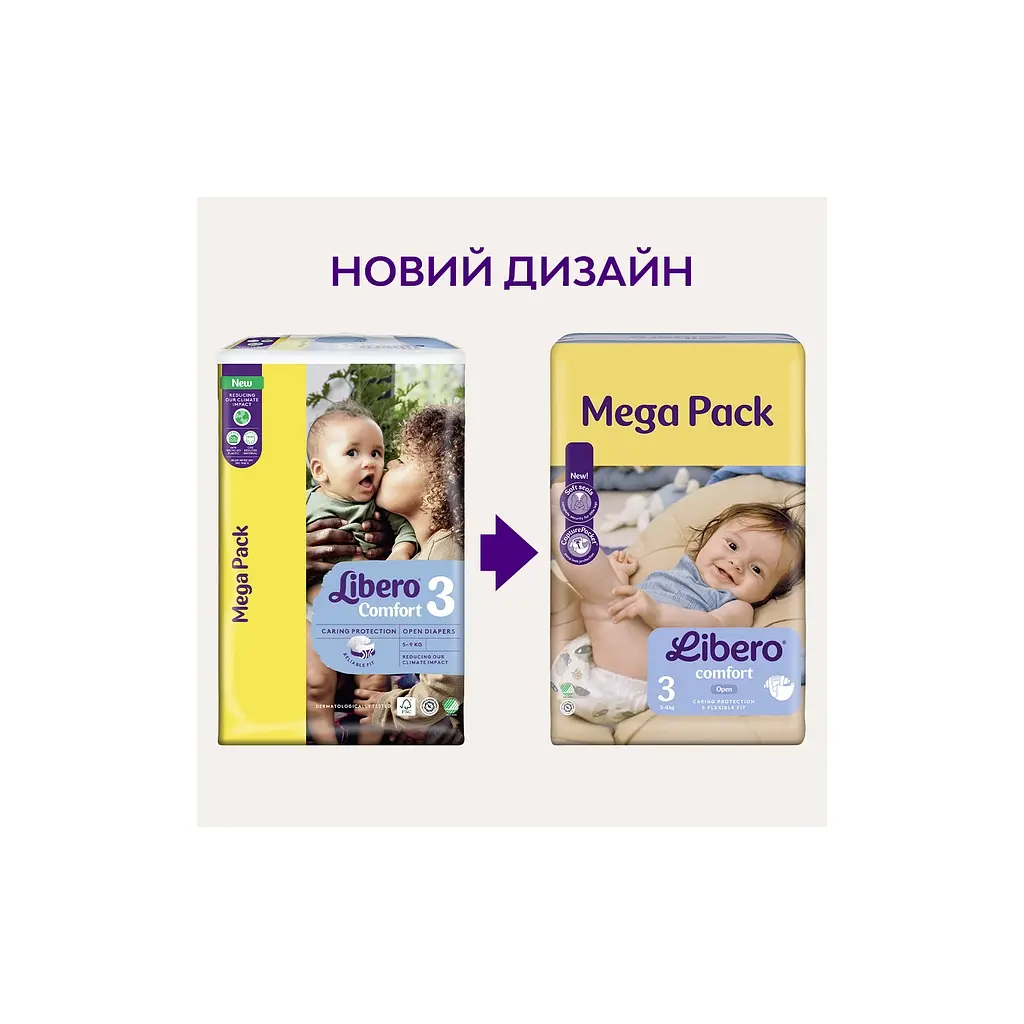 Підгузки Libero Comfort Розмір 3 (5-8 кг) 76 шт (7310361157422) - фото 4