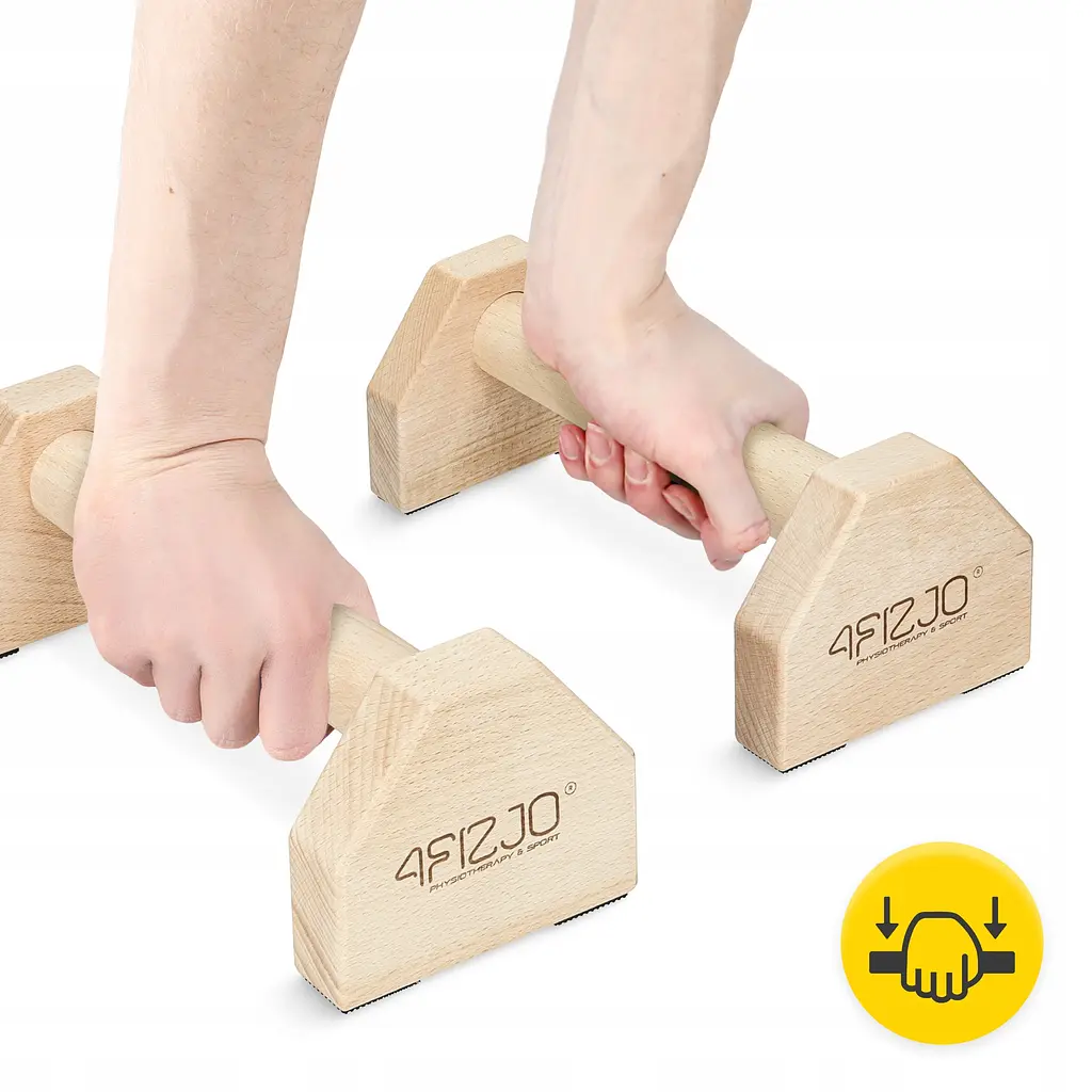 Упори для віджимань (паралетси) 4FIZJO 30 см дерев'яні (P-5905973407052) - фото 7