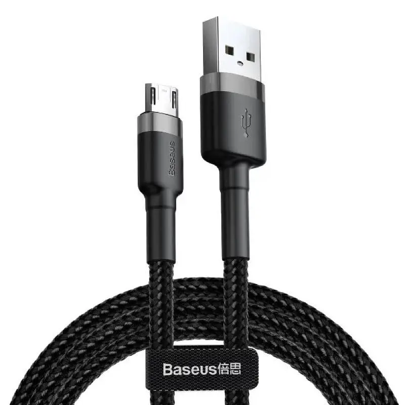 Кабель Baseus Cafule Micro USB 1.5A (2m) gray/black (CAMKLF-CG1) - фото 5
