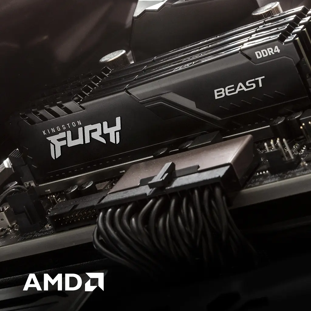 Модуль пам'ятi DDR4 2x32GB/3200 Kingston Fury Beast Black (KF432C16BBK2/64) - фото 4