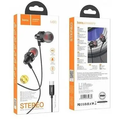 Наушники Hoco M90 Type-C Delight wired digital earphone with microphone (6931474759382) черные - фото 6