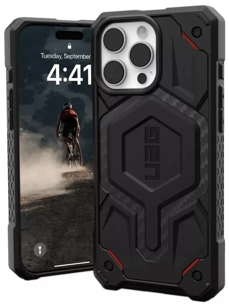 Протиударний чохол UAG Monarch Pro MagSafe для iPhone 15 Pro Max (6.7") Carbon Black 1144911F4242